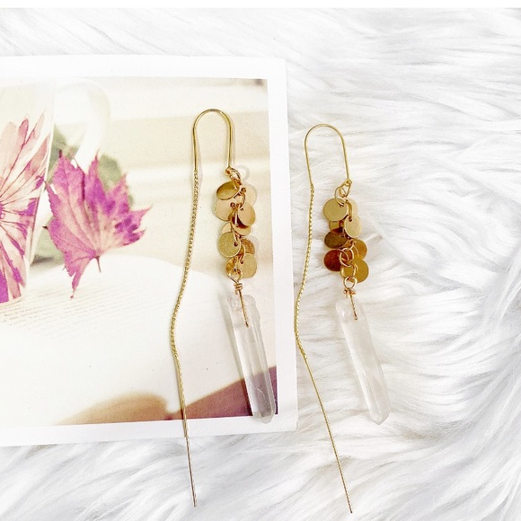Anthropologie Jewelry - Anthropologie natural stone drop earrings